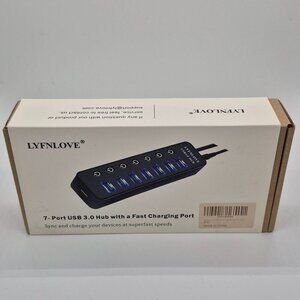 NEW Lyfnlove 7-Port USB 3.0 Hub with Fast Charging Port